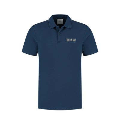 BMW Logo Metallic Poloshirt, blau