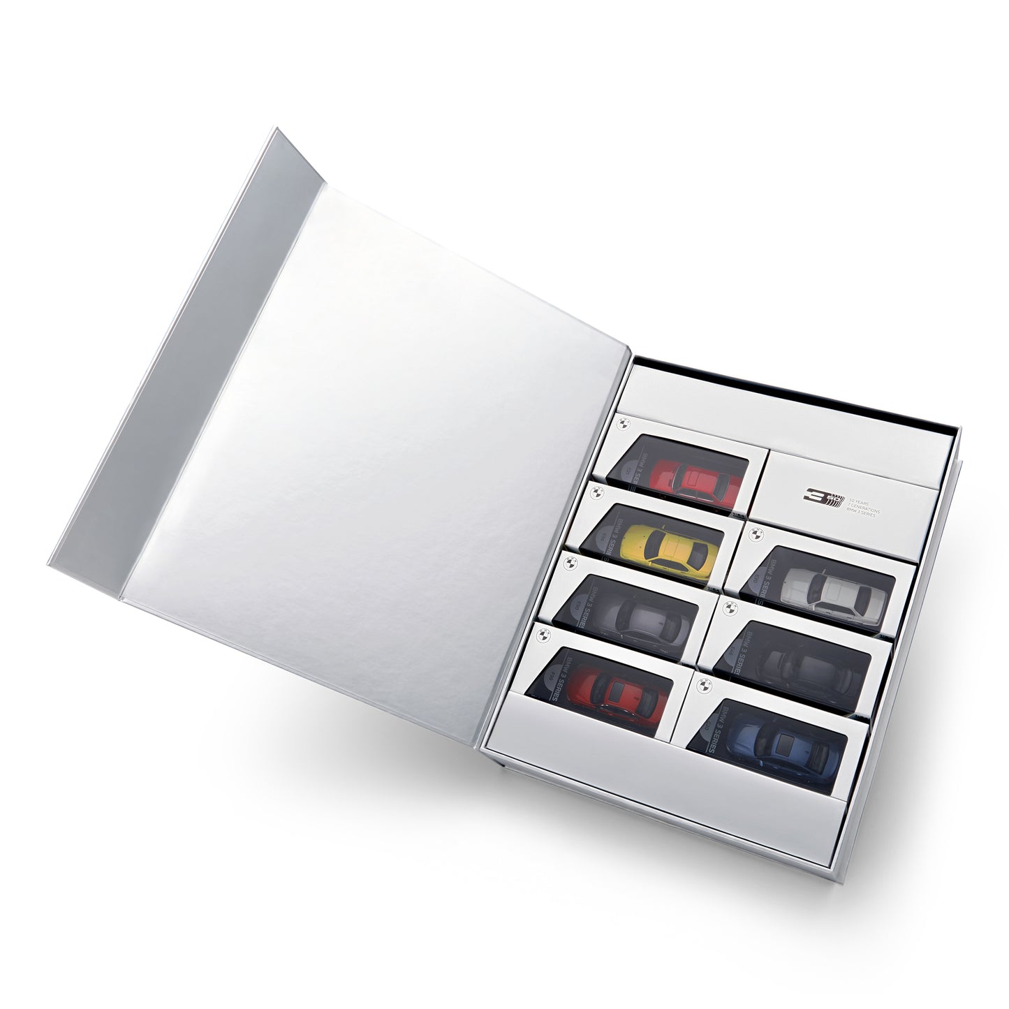 BMW Collector Set mit den sieben Generationen des BMW 3er als Set.