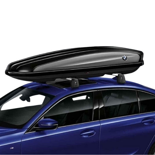 BMW Dachbox auf Auto montiert