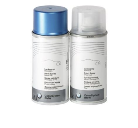 BMW Lackspraydose im Set. Farbe Titansilber metallic. Der Lackcode lautet 354