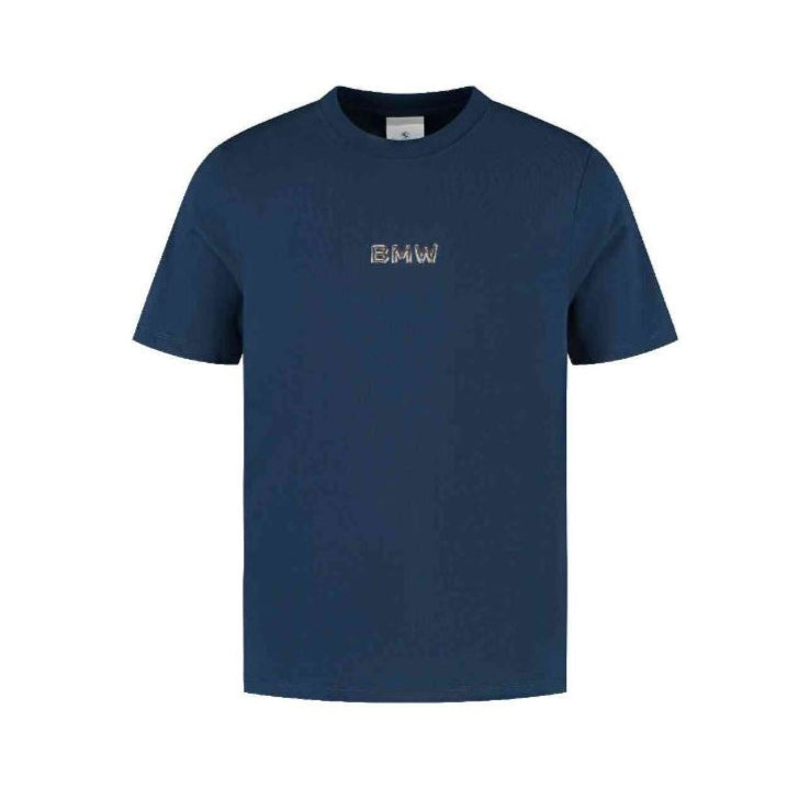 BMW T Shirt Blau in Größe xs bis xxl, BMW Wortmarke