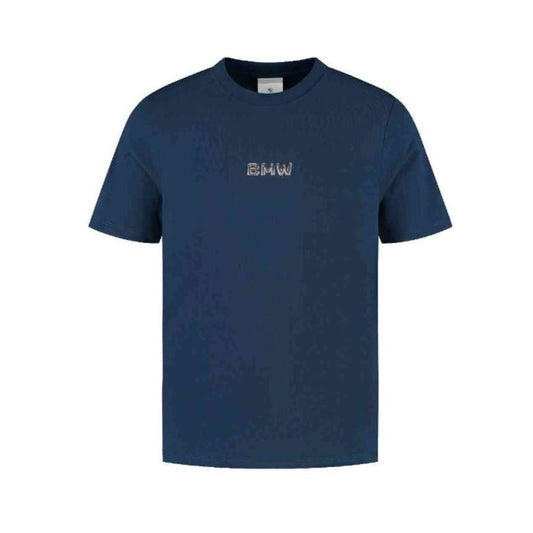 BMW T Shirt Blau in Größe xs bis xxl, BMW Wortmarke