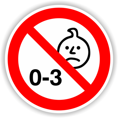 Nicht für Kinder unter drei Jahren geeignet