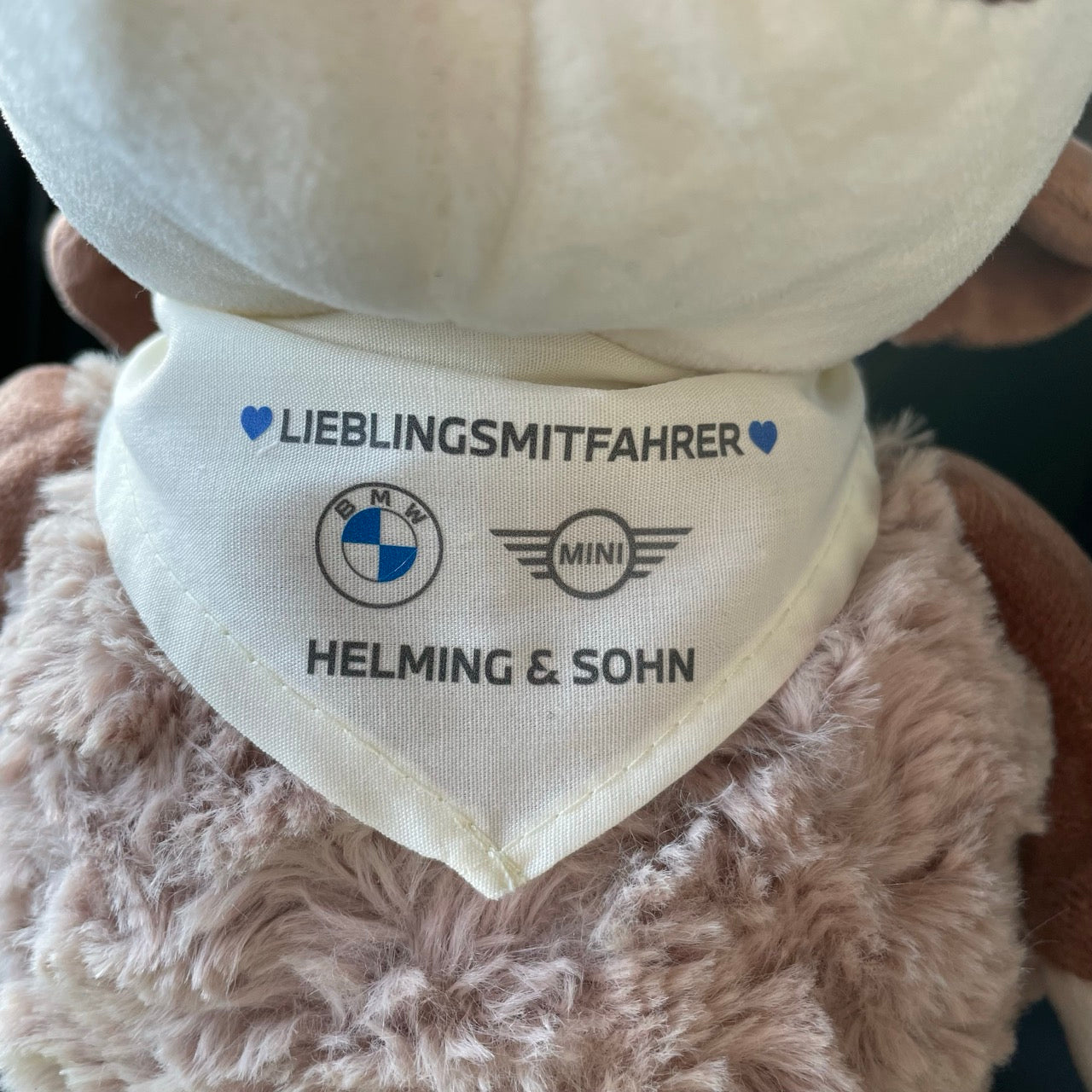 Halstuch des Kuscheltierschafes mit Branding