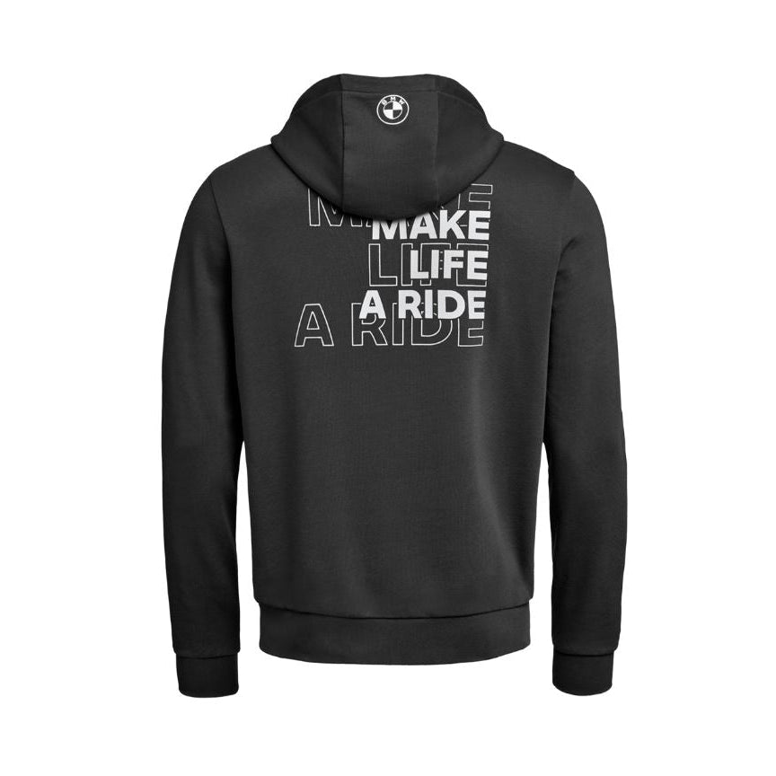 Zip Hoodie Make Life a Ride schwarz hinten