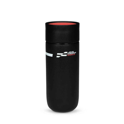 Schwarzer Thermobecher mit MINI JCW Logo